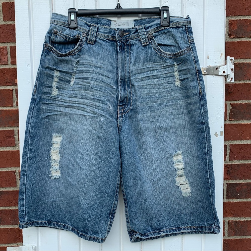 Jordan Craig Blue Jean Shorts Jorts y2k